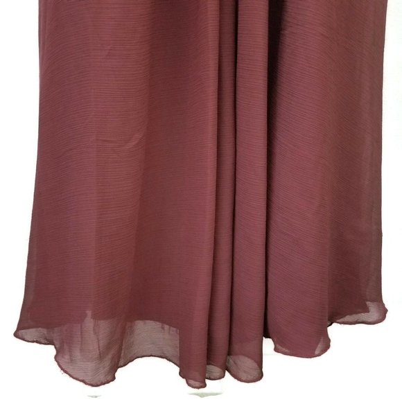WHITE by Vera Wang VW360418 Halter Surplice Neckline Bridesmaids Gown Sz 2 Wine - Picture 5 of 9
